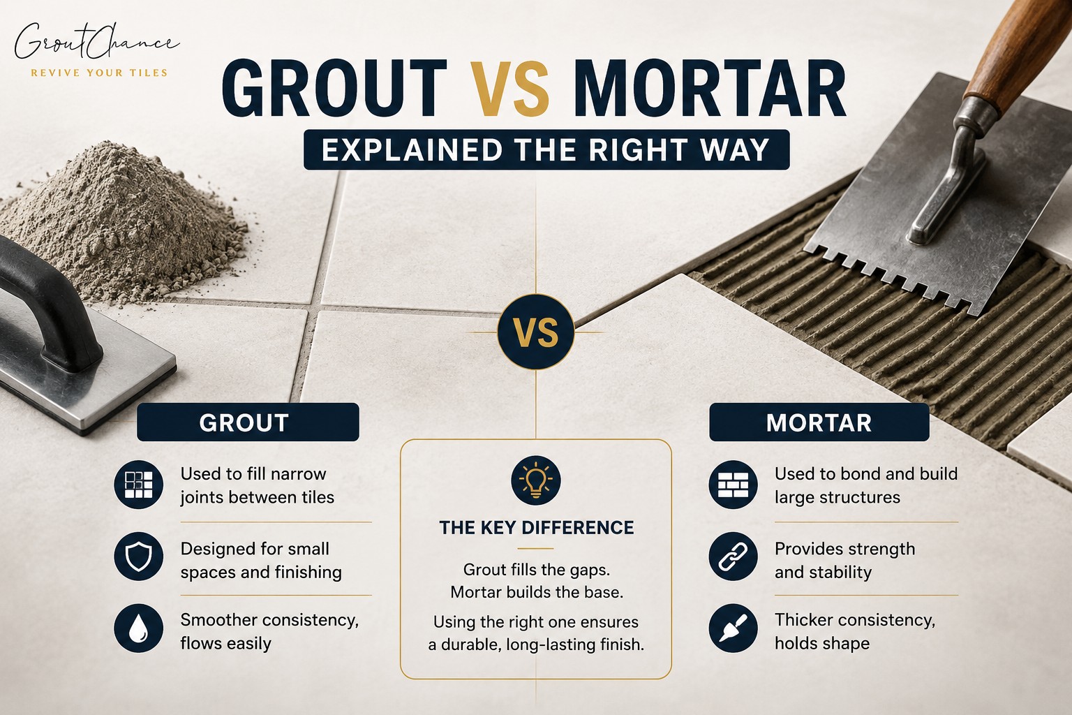 Grout vs Mortar Explained the Right Way