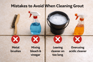 how to clean floor tile grout