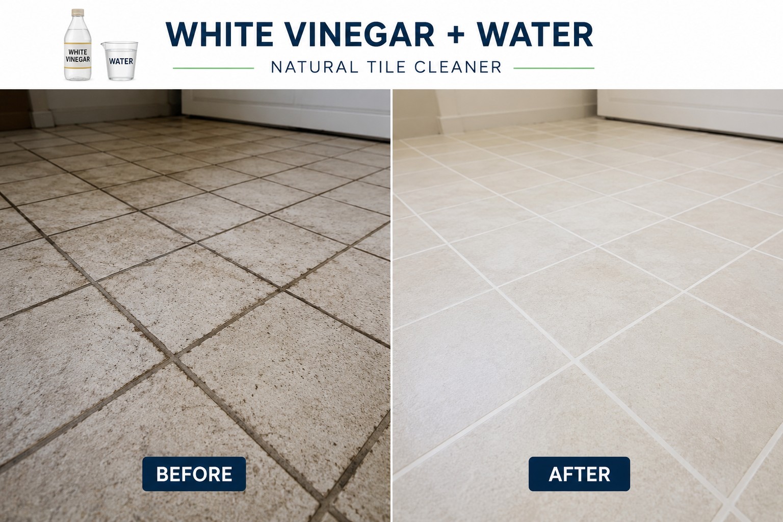 I Tested 3 DIY Grout Cleaners — Here’s the One That Actually Worked 84 White Vinegar + Water