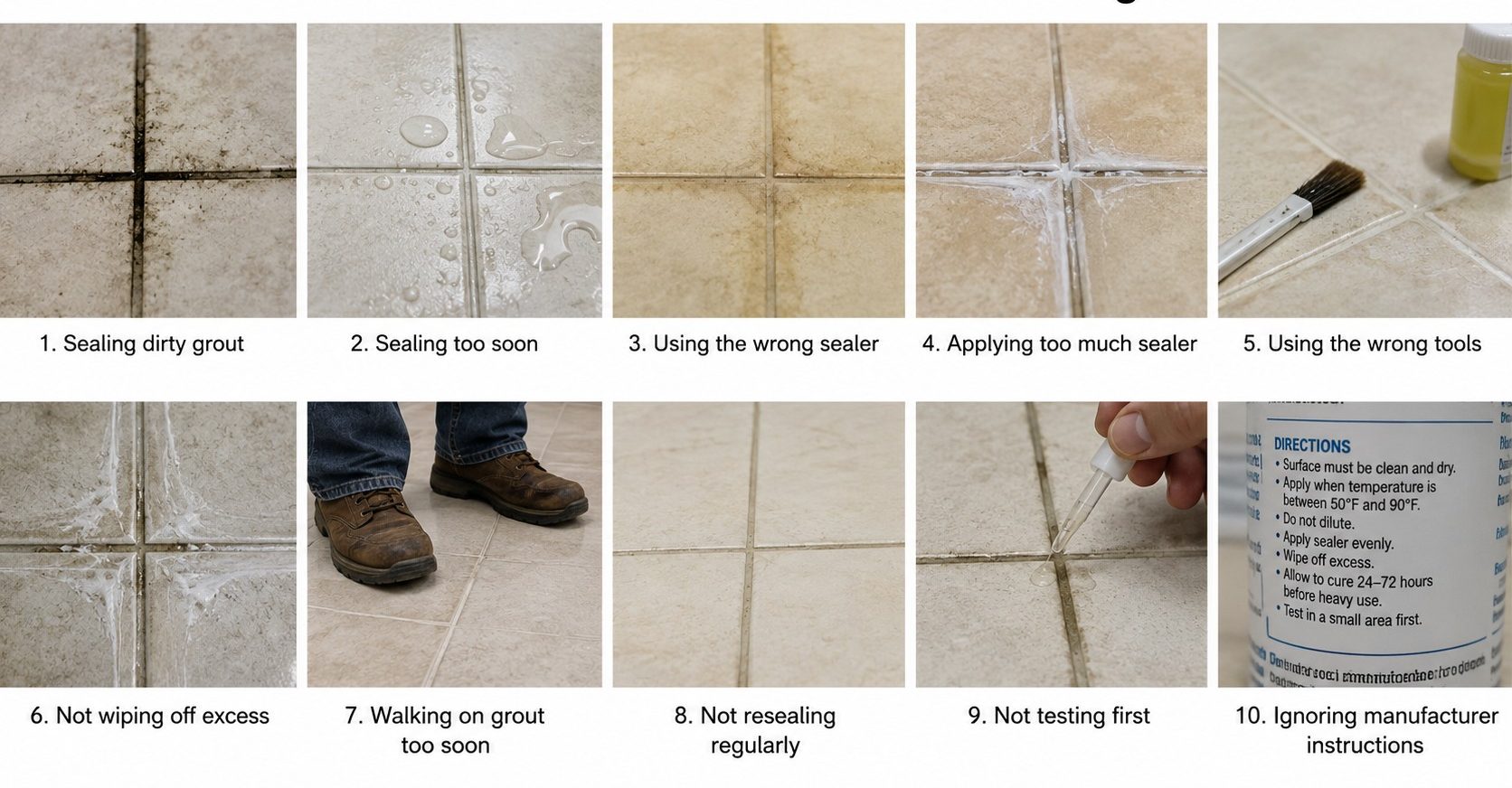 Common Mistakes to Avoid When Sealing Grout create image horizentel